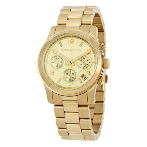 michael kors gold chronograph watch mk5055|Michael Kors Midsized Chronograph Dial Gold.